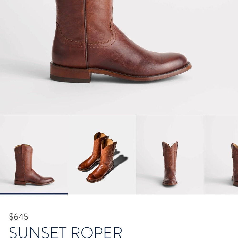 Lucchese Roper Round Toe Boots - Picture 3 of 16
